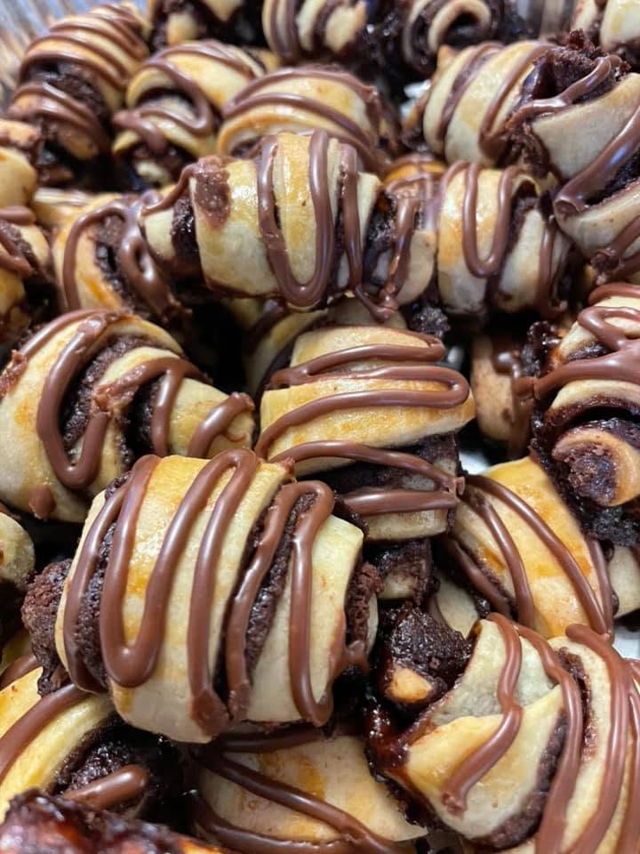 Rochel's homemade chocolate rugelach